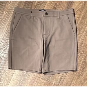 Paige Shorts Mens Khaki Ponte knit Regular Fit 35x8"